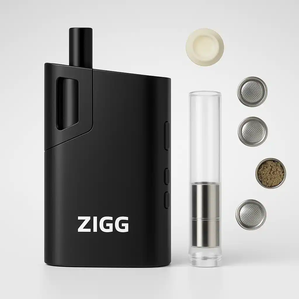 Kit Vaporizador Zigg 2.0 + 4 Cápsulas de Dosagem + Capa