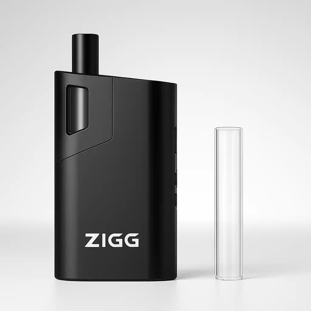 Vaporizador de ervas Zigg kingvapo + Tubo de Vidro 10cm + Capa