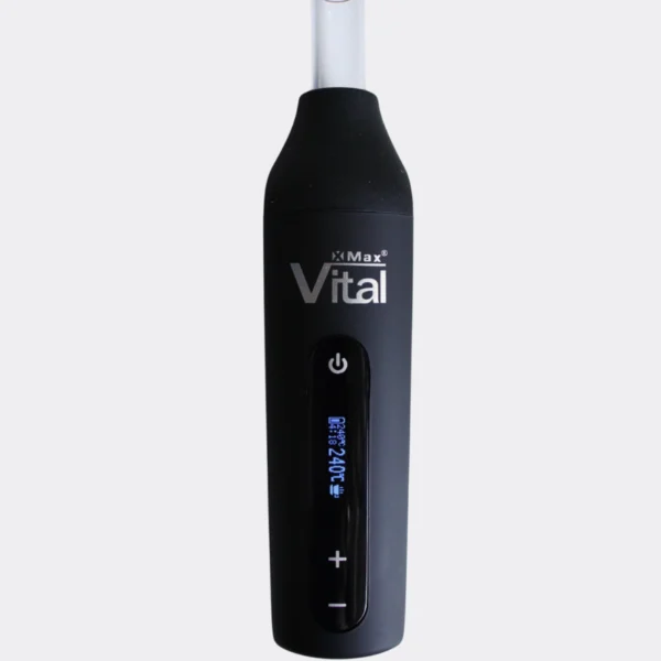 Vaporizador de erva Vital xmax com bocal de vidro.