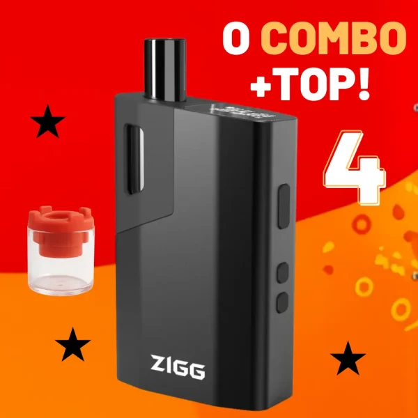 Combo Top 4 vaporizador de ervas Zigg 3.0 kingvapo+adaptador para concentrados